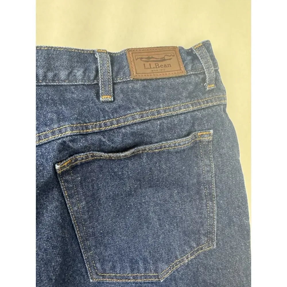 LL Bean Men's Natural Fit Jeans 100% Cotton Relaxed Tapered Big & Tall 42 * 28